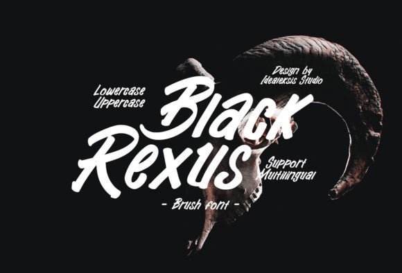 Black Rexus: A Bold Brush Italic Font for Handmade Products and Digital Designs