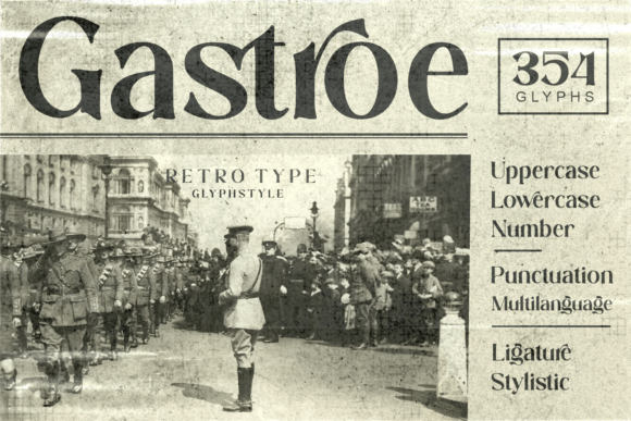 Gastroe Font Review: A Vintage Display Typeface for Brands