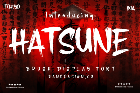 Hatsune Japanese Brush Display Font for Handmade Products