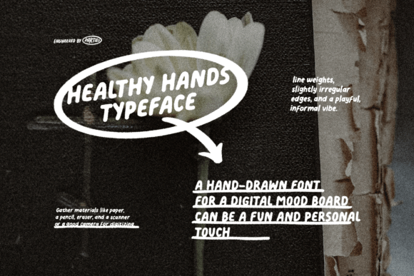 Healthy Hands: A Hand-Drawn Display Font for Editorial Design