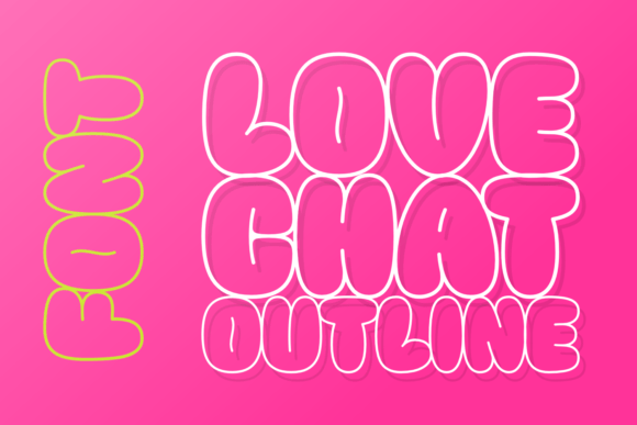 Love Chat Outline: A Playful Display Font for Joyful Marketing Campaigns