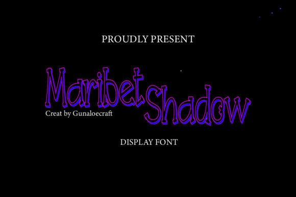 Maribet Shadow: Handwritten Display Font for Small Business Branding