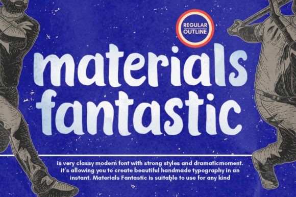 Materials Fantastic: A Playful Display Font for Handmade Products