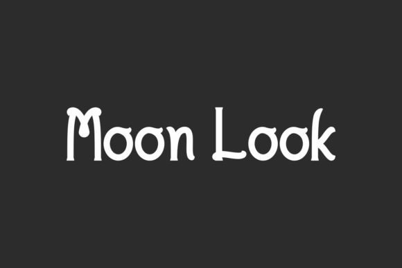 Moon Look Font: Playful Display Type for Handmade Products