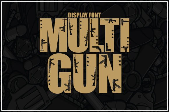 Multi Gun Display Font for Small Business Branding