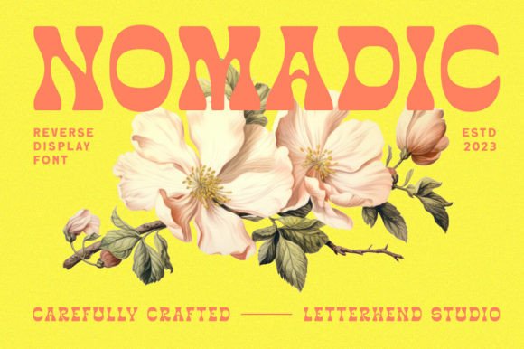 Nomadic: Reverse Display Font for Classic, Childlike Branding