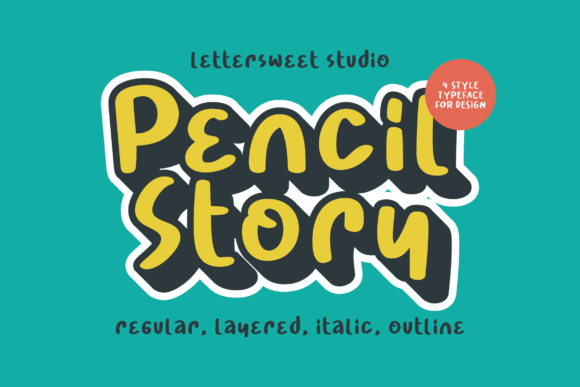 Pencil Story: A Whimsical Display Font for Editorial Design and Engaging Publications