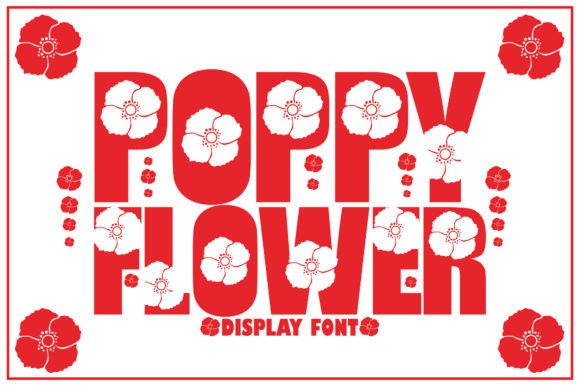 Poppy Flower Font for Small Business Branding and Design