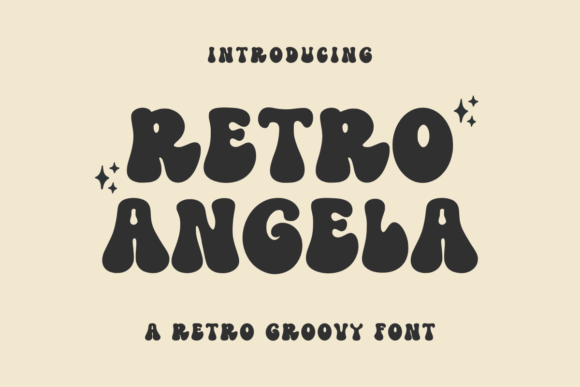 Retro Angela Font: A Groovy Display Typeface for Campaign Visuals