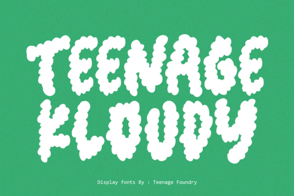 Teenage Kloudy: A Whimsical Display Font for Dreamy Designs