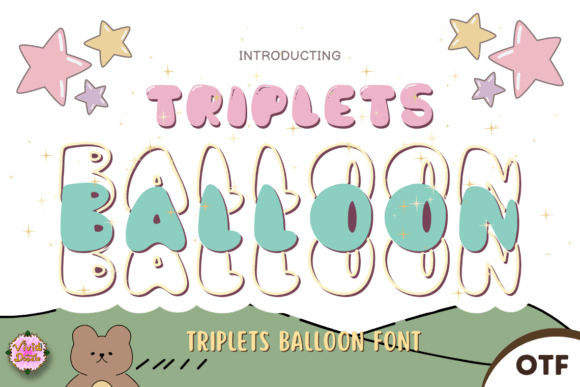 Triplets Balloons: A Playful Display Font for Small Business Branding